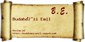 Budaházi Emil névjegykártya