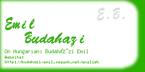 emil budahazi business card